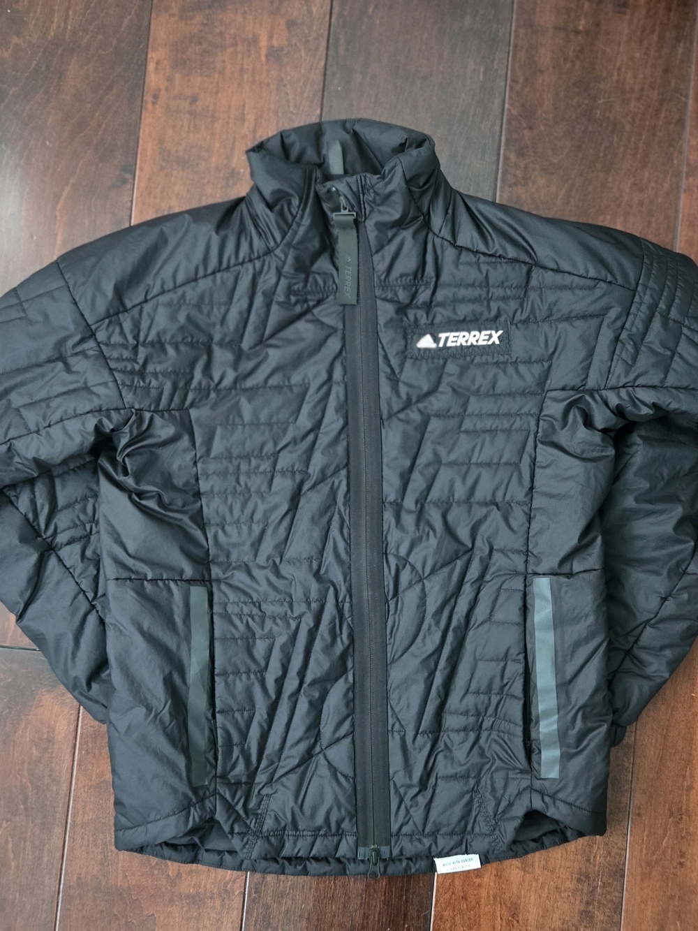 Adidas Terrex Men's Black Quilted Puffer Jacket Small Primaloft Myshelter